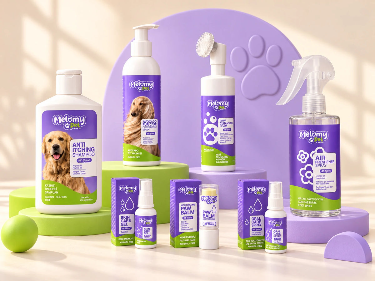 Dog Care Set: the 7 products in the set together